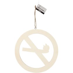 Skilt, Rygning forbudt, str. 21,3 cm, tykkelse 0,9 cm, 1 stk.