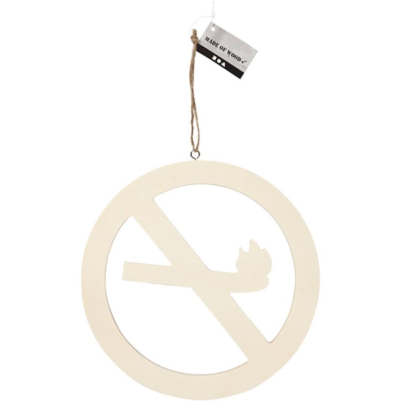 Skilt, Rygning forbudt, str. 21,3 cm, tykkelse 0,9 cm, 1 stk.