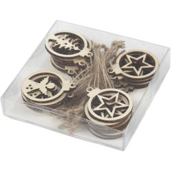 Juleoph&aelig;ng, diam. 3 cm, tykkelse 2,7 mm, 24 stk./ 1 pk.