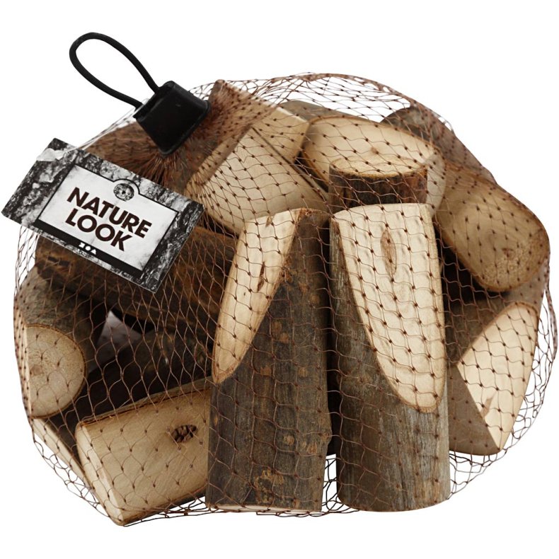 Tr&aelig;gren med skr&aring;snit, H: 8 cm, diam. 2,5-3,5 cm, 15 stk./ 1 pk.