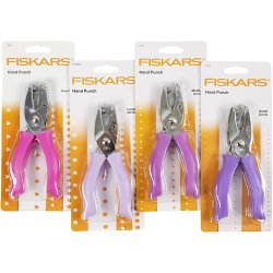 Fiskars Hand punch, hulstr. 1,5+3+5+6 mm, 4 stk./ 1 pk.