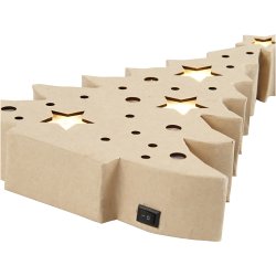 Papfigur med indbygget lys, juletr&aelig;, H: 27 cm, D: 4 cm, B: 21,5 cm, 1 stk.