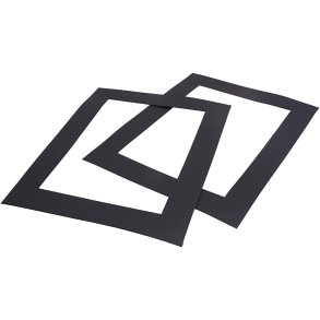 Passepartoutrammer, udstansede, A4, str. 28,5x37 cm, 500 g, sort, 100 stk./ 1 pk.