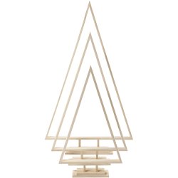 Juletr&aelig;er , H: 40+50+60 cm, B: 22,5+29+35 cm, 3 stk./ 1 pk.