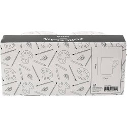 Krus, H: 10 cm, diam. 7,4 cm, hvid, 2 stk./ 1 pk.