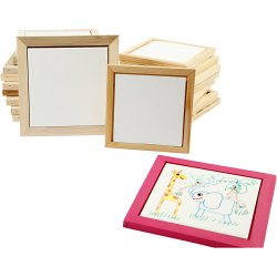 Bordsk&aring;ner med tr&aelig;ramme, str. 18,5x18,5x1,16 cm, 1 stk.