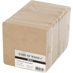 Brik, str. 10x10 cm, tykkelse 3 mm, 50 stk./ 1 pk.