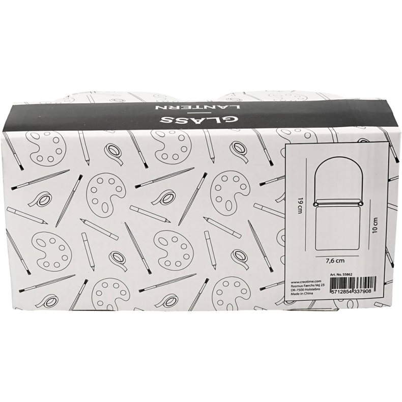 Lanterne, H: 10 cm, diam. 7,6 cm, 2 stk./ 1 pk.