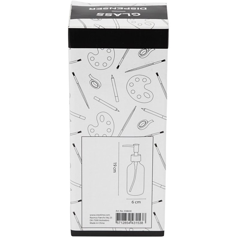 S&aelig;bedispenser, H: 19,3 cm, diam. 6,3 cm, 230 ml, klar, 1 stk.