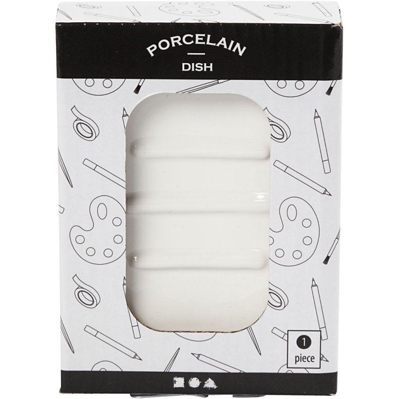 S&aelig;besk&aring;l, H: 2,5 cm, L: 13,5 cm, B: 10 cm, hvid, 1 stk.