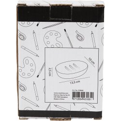 S&aelig;besk&aring;l, H: 2,5 cm, L: 13,5 cm, B: 10 cm, hvid, 1 stk.