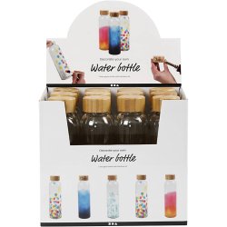 Vandflaske, H: 22 cm, diam. 6,7 cm, 500 ml, 12 stk./ 1 pk.