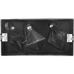 Glaskugler, H: 9,6+9,8+10,5 cm, diam. 7+7,9+8 cm, transparent, 3 stk./ 1 pk.