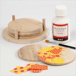 Brikker, diam. 9,5 cm, tykkelse 5 mm, 6 stk./ 1 pk.