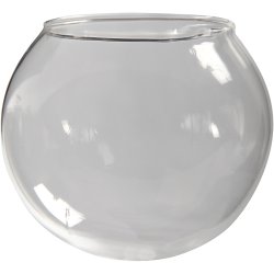 Kugleformet glasklokke, diam. 8 cm, hulstr. 5 cm, transparent, 4 stk./ 1 pk.