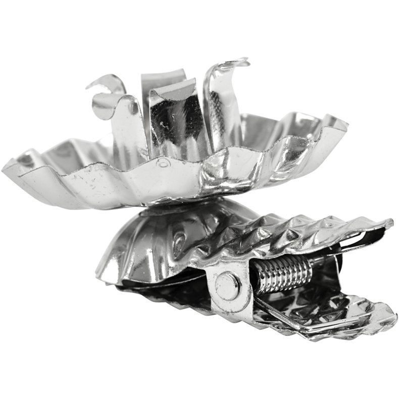 Lysclips, diam. 40 mm, fors&oslash;lvet, 8 stk./ 1 pk.