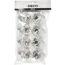 Lysclips, diam. 40 mm, fors&oslash;lvet, 8 stk./ 1 pk.