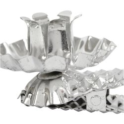 Lysclips, diam. 40 mm, fors&oslash;lvet, 8 stk./ 1 pk.