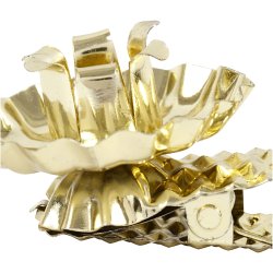 Lysclips, diam. 40 mm, forgyldt, 8 stk./ 1 pk.