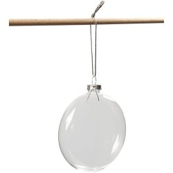 Glaskugle, diam. 8 cm, tykkelse 2,1 cm, 6 stk./ 1 pk.