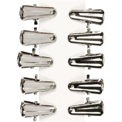 Dekorationsklemmer, L: 27 mm, B: 14 mm, s&oslash;lv, 10 stk./ 1 pk.