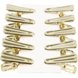 Dekorationsklemmer, L: 27 mm, B: 14 mm, guld, 10 stk./ 1 pk.