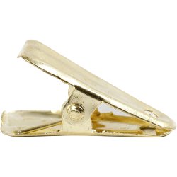 Dekorationsklemmer, L: 27 mm, B: 14 mm, guld, 10 stk./ 1 pk.