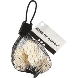 Facetslebet tr&aelig;perle, B: 20 mm, hulstr. 3 mm, 6 stk./ 1 pk.