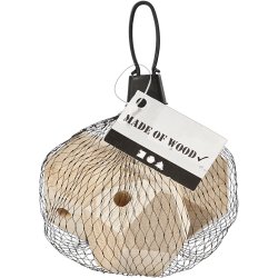 Facetslebet tr&aelig;perle, B: 43 mm, hulstr. 8 mm, 3 stk./ 1 pk.