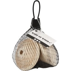 Facetslebet tr&aelig;perle, B: 43 mm, hulstr. 8 mm, 3 stk./ 1 pk.