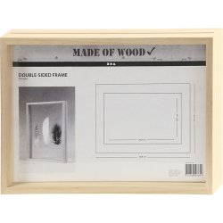 Dobbeltramme, D: 4,5 cm, str. 22,1x30,8 cm, 1 stk.