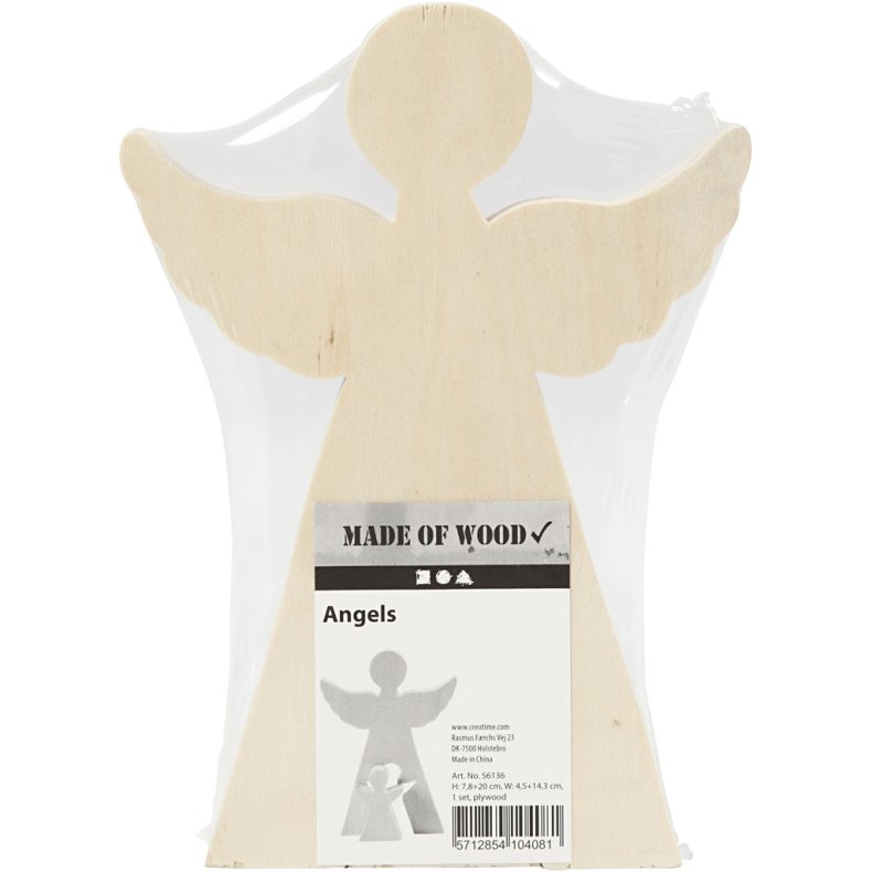 2i1 figur, engle, H: 7,8+20 cm, D: 2 cm, B: 4,5+14,3 cm, 1 s&aelig;t