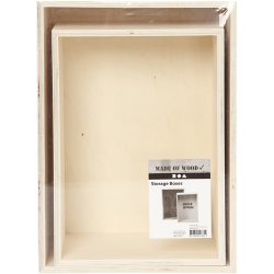 Bogkasser, rektangel, H: 27+31 cm, D: 12,5 cm, B: 19,5+22,5 cm, 2 stk./ 1 s&aelig;t