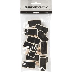 Tavle med klemme, str. 4x2 cm, 12 stk./ 1 pk.