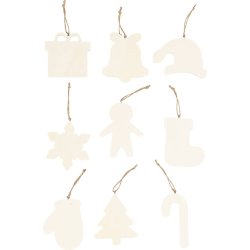 Juleoph&aelig;ng, Julefigurer, str. 7-9 cm, tykkelse 4 mm, 90 stk./ 1 pk.