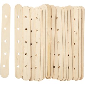 Konstruktionspinde, L: 15 cm, B: 1,8 cm, hulstr. 4 mm, 20 stk./ 1 pk.