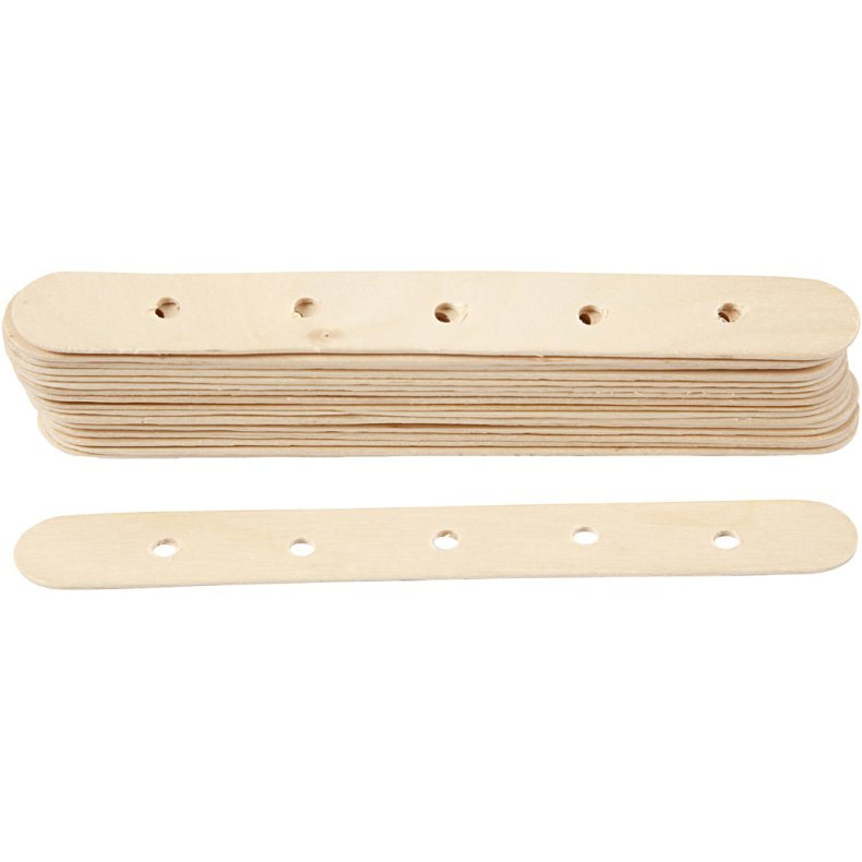 Konstruktionspinde, L: 15 cm, B: 1,8 cm, hulstr. 4 mm, 20 stk./ 1 pk.