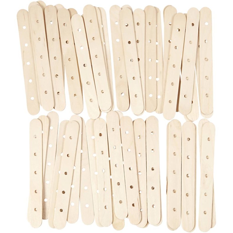 Konstruktionspinde, L: 15 cm, B: 1,8 cm, hulstr. 4 mm, 500 stk./ 1 pk.