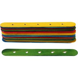 Konstruktionspinde, L: 15 cm, B: 1,8 cm, hulstr. 4 mm, ass. farver, 20 ass./ 1 pk.