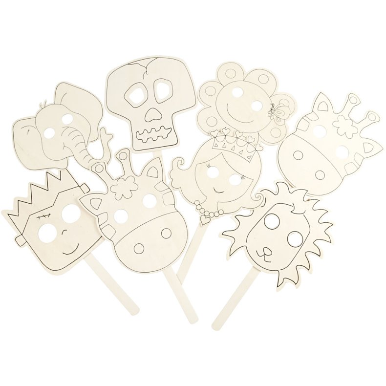 Masker, L: 35 cm, B: 22 cm, tykkelse 2 mm, 16 stk./ 1 pk.