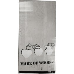 N&oslash;gleringe med tr&aelig;skilt, str. 7x7 cm, tykkelse 3 mm, 128 stk./ 1 pk.