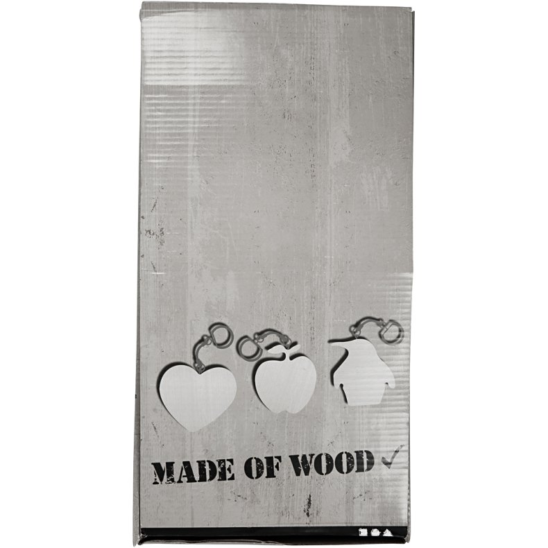 N&oslash;gleringe med tr&aelig;skilt, str. 7x7 cm, tykkelse 3 mm, 128 stk./ 1 pk.