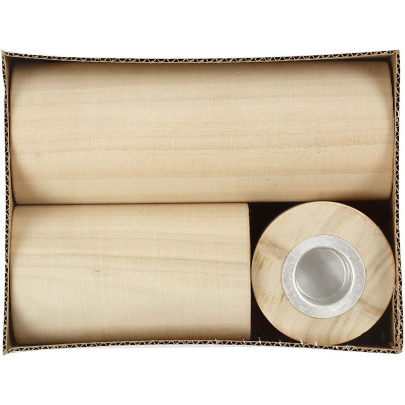 Lysestager, H: 14,5+9+6,5 cm, hulstr. 2,3 cm, 3 stk./ 1 pk.