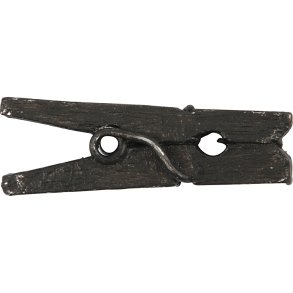 Minitøjklemme, L: 25 mm, B: 3 mm, sort, 36 stk./ 1 pk.