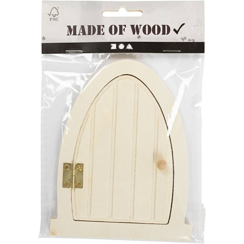 D&oslash;r med h&aelig;ngsler, H: 13 cm, B: 10 cm, 1 stk.