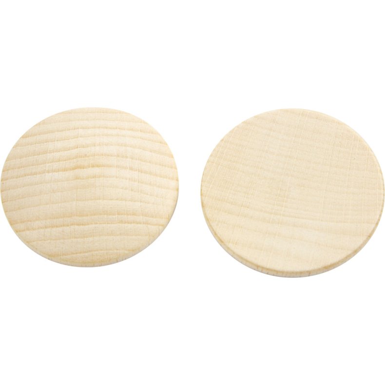 Tr&aelig;knap, diam. 40 mm, tykkelse 5,2 mm, 100 stk./ 1 pk.