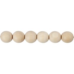 Tr&aelig;perle, diam. 25 mm, hulstr. 4,5 mm, 8 stk./ 1 pk.