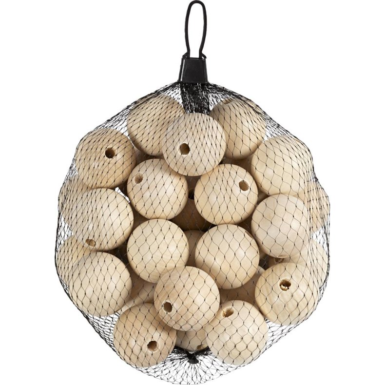 Tr&aelig;perle, diam. 40 mm, hulstr. 7 mm, 30 stk./ 1 pk.