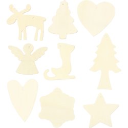 Tr&aelig;oph&aelig;ng, jul, str. 7-8 cm, 72 stk./ 1 pk.