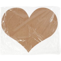 Hjerte, str. 50x40 cm, tykkelse 5 mm, 1 stk.
